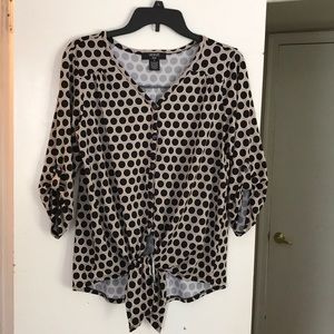 Black and Tan Blouse
